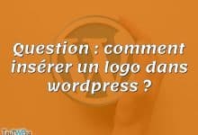 Question : comment insérer un logo dans wordpress ?